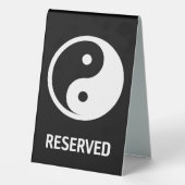 Plaque De Table Symbole Yin Yang - dessin de tatouage solide 2 (Verso)