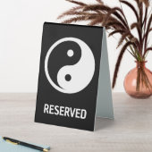 Plaque De Table Symbole Yin Yang - dessin de tatouage solide 2 (En SItu (Tableau))