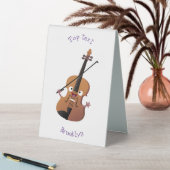 Plaque De Table Sympa drôle violon personnage de dessin animé (En SItu (Tableau))