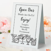 Plaque De Table Sympathique Open Bar Mariage Sign (In SItu (Mariage))