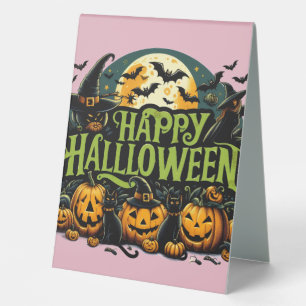 Plaque De Table T-shirt Joyeux Halloween Citrouilles