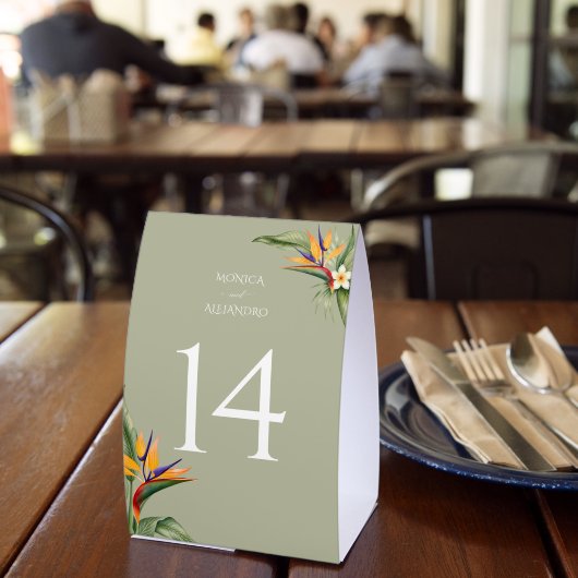 Plaque De Table Table de mariage sur la plage tropicale (Insitu (restaurant))