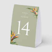 Plaque De Table Table de mariage sur la plage tropicale (Verso)