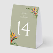 Plaque De Table Table de mariage sur la plage tropicale (Recto)