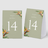 Plaque De Table Table de mariage sur la plage tropicale (Recto/verso)