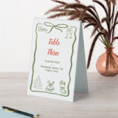 Plaque De Table Table de Noël Trois Bunco (En SItu (Tableau))