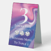 Plaque De Table Table de trois cartes (Verso)