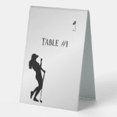 Plaque De Table Table Golfer pour dames (Verso)