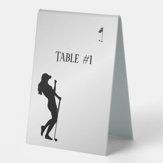 Plaque De Table Table Golfer pour dames (Recto)