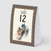 Plaque De Table Table Number Derby Horses and Jockeys (Recto)