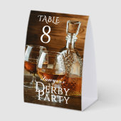 Plaque De Table Table Number Rustic Whiskey Derby Party (Recto)