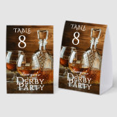Plaque De Table Table Number Rustic Whiskey Derby Party (Recto/verso)