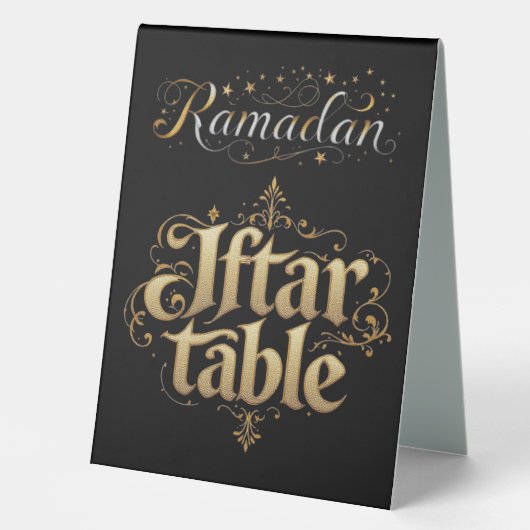 Plaque De Table Table Ramadan Iftar (Recto)