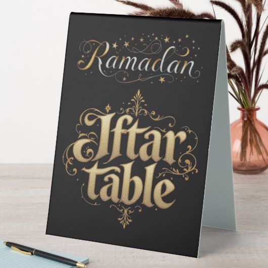Plaque De Table Table Ramadan Iftar (En SItu (Tableau))