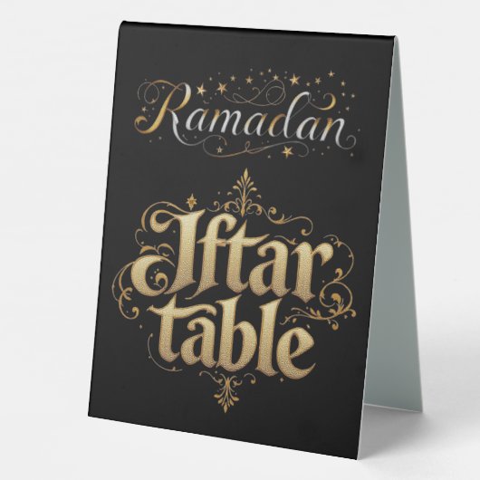 Plaque De Table Table Ramadan Iftar (Verso)