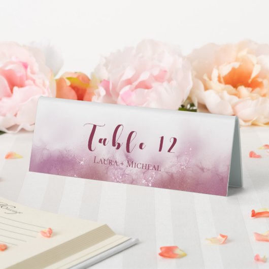 Plaque De Table Table réservée personnalisée No et menu Thème Marb (In SItu (Mariage))