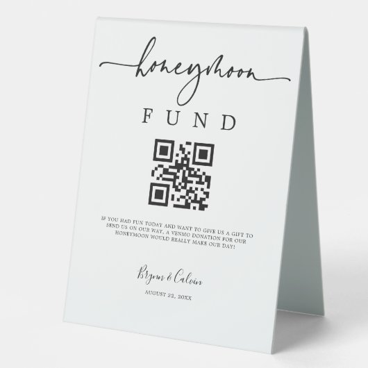 Plaque De Table Tableau Cadeau Fonds Lune de Miel Signer Mariage T (Recto)