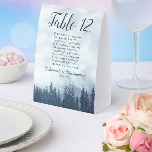 Plaque De Table Tableau des Mariages de pin bleu - Numéro de la ta (Insitu (mariage))