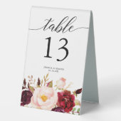 Plaque De Table Tableau des numéros du Mariage de la Marsala de Bo (Verso)