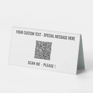 Plaque De Table Tableau d'informations sur l'analyse de code QR Si