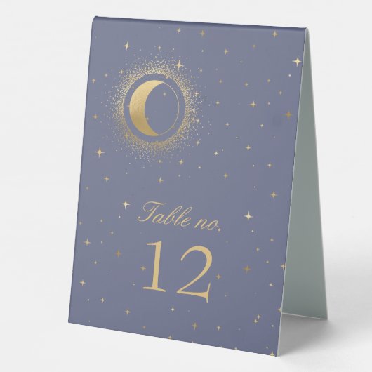 Plaque De Table tableau mariage étoile or céleste (Verso)