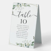 Plaque De Table Tableau Mariage Eucalyptus (Verso)