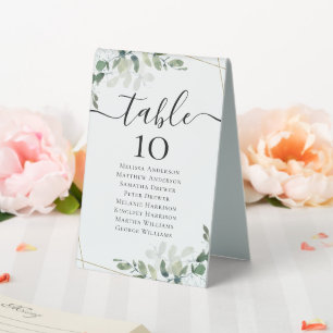 Plaque De Table Tableau Mariage Eucalyptus