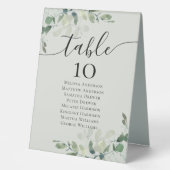 Plaque De Table Tableau Mariage Eucalyptus (Recto)