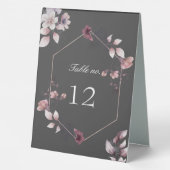 Plaque De Table tableau mariage floral de chute lunaire (Verso)