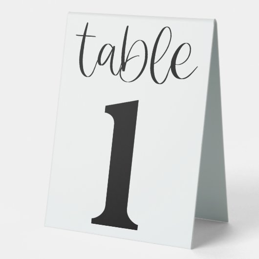 Plaque De Table Tableau mariage numéro 1 (Recto)