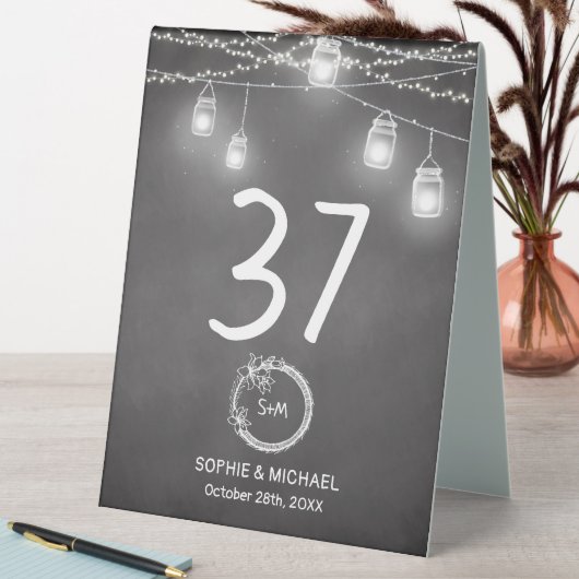 Plaque De Table Tableau noir blanc Mariage Numéro de tableau (En SItu (Tableau))