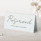 Plaque De Table Tableau Réservé Mariage de script noir et blanc mo (En SItu (Tableau))