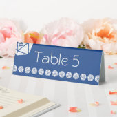 Plaque De Table Tabletop Chic dans la tente de table bleue (In SItu (Mariage))