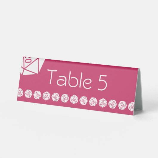 Plaque De Table Tabletop Chic en framboise - Présentoir de table (Recto)