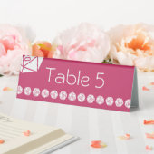 Plaque De Table Tabletop Chic en framboise - Présentoir de table (In SItu (Mariage))