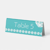 Plaque De Table Tabletop Chic en Turquoise - Présentoir de Table (Verso)