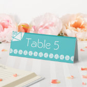 Plaque De Table Tabletop Chic en Turquoise - Présentoir de Table (In SItu (Mariage))