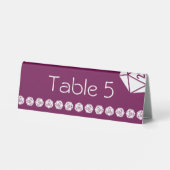 Plaque De Table Tabletop Chic en vin enseigne de tente de table (Verso)