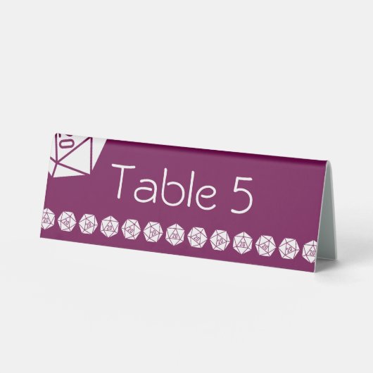 Plaque De Table Tabletop Chic en vin enseigne de tente de table (Recto)