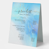 Plaque De Table Tarif Salon Simple Élégant (Recto)