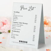 Plaque De Table Tarif Simple Professionnel (In SItu (Mariage))