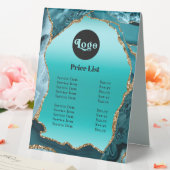 Plaque De Table Tarifs turquoise Agate Faux Foil (In SItu (Mariage))