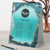 Plaque De Table Tarifs turquoise Agate Faux Foil (En SItu (Tableau))