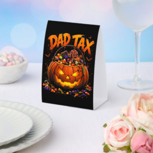 Plaque De Table Taxe Papa Drôle Halloween Citrouille