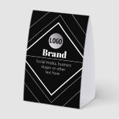 Plaque De Table Téléchargez votre logo et conception de texte pers (Verso)