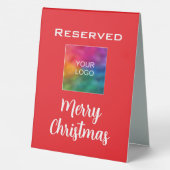 Plaque De Table Téléchargez votre logo Joyeux Noël réservé (Verso)