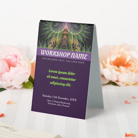 Plaque De Table Temple Spirituel Art Fractal (In SItu (Mariage))