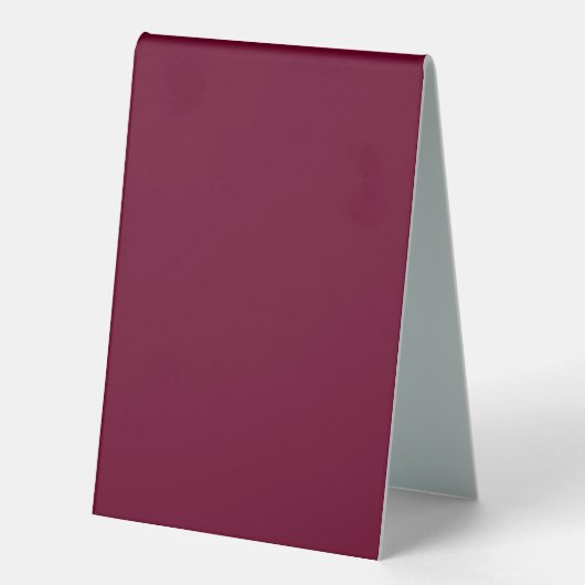 Plaque De Table Tendance Couleur Bourgogne foncé (Recto)