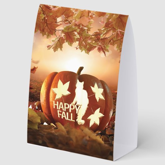 Plaque De Table Tent de table Bon Automne (Recto)