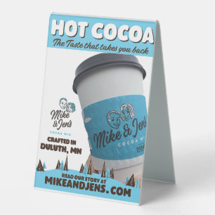 Plaque De Table Tente de table de cacao de Mike et Jen, 3